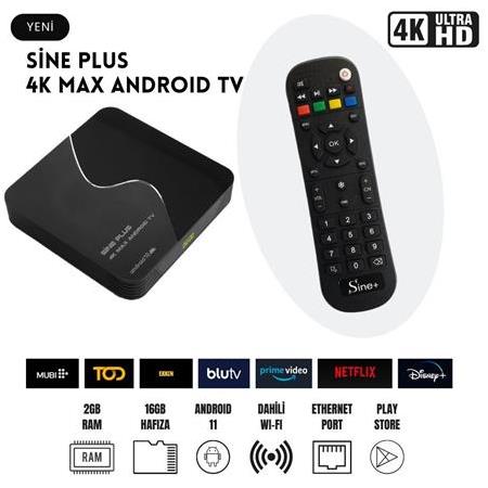 Sine Plus 4K Max 16GB Android Tv Box
