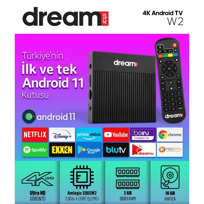 Dreamstar W2 16GB Android Tv Box
