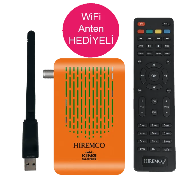 Hiremco Süper King HD Orange Uydu Alıcısı