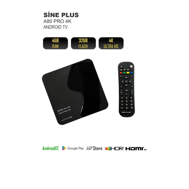 Sine Plus A80 Pro 4K 32GB Android Tv Box