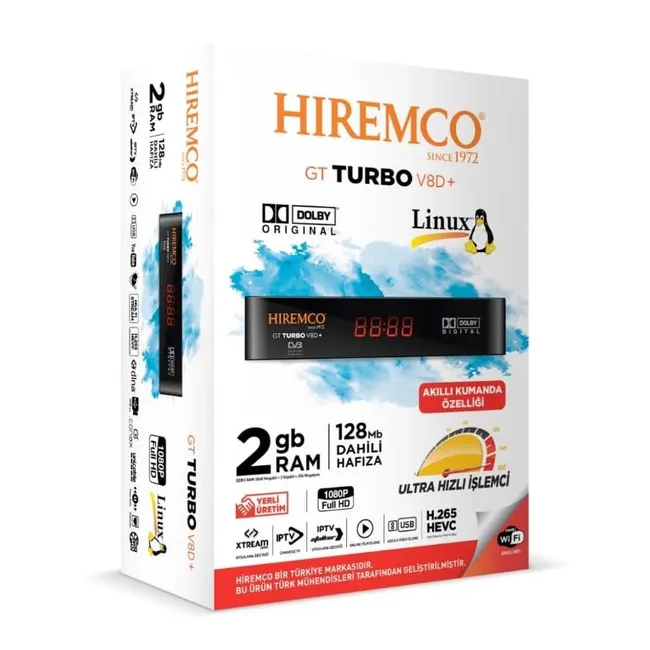 Hiremco Turbo V8D Plus Linux HD Uydu Alıcısı