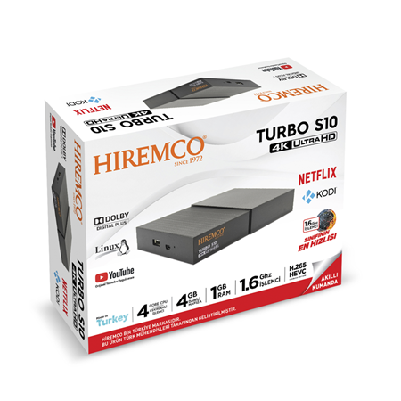 Hiremco Turbo S10 4K Ultra HD Linux Uydu Alıcısı
